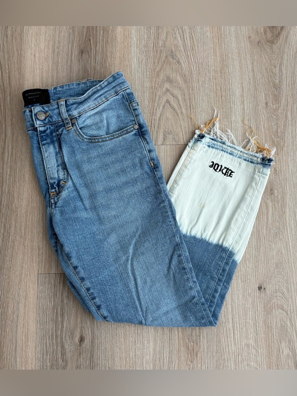 Represent Men’s Wide Awake Destroyer Denim Jeans